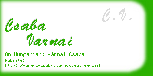 csaba varnai business card